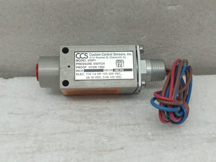 Custom Control Sensors CCS Model 690P1 Pressure Switch DECR 250 psi