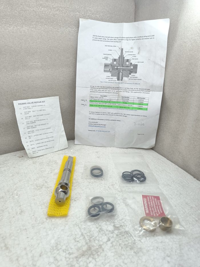 Parker Autoclave Engineers RS2B8S Valve Repair Kit For S2B8 Series